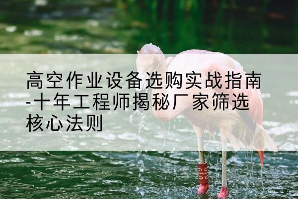 邱县剪叉式升降机厂家-高空作业设备选购实战指南-十年工程师揭秘厂家筛选核心法则