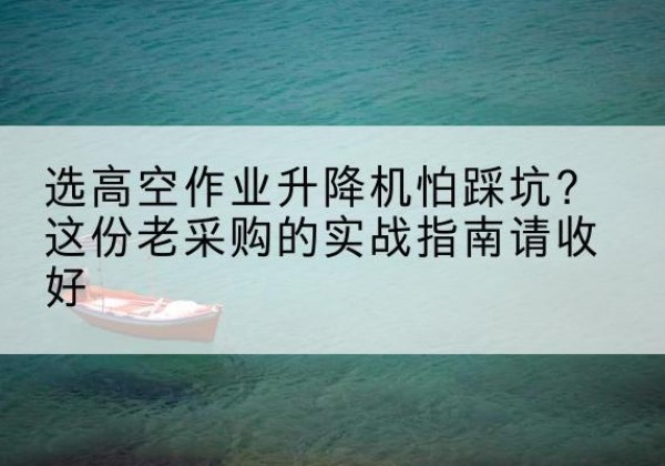 邱县高空作业升降机厂家推荐-选高空作业升降机怕踩坑？这份老采购的实战指南请收好